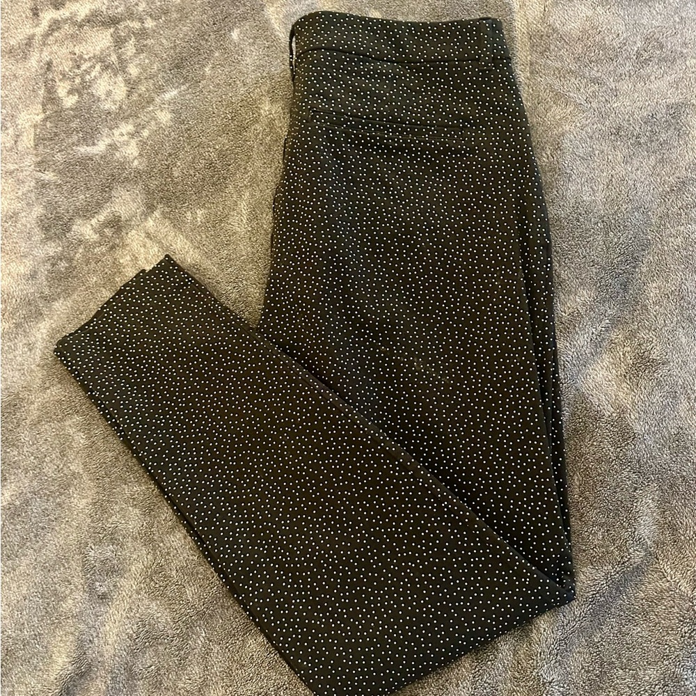 Old Navy Black Pixie Pants with Gold Dots